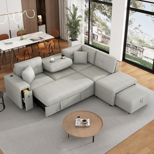 Inch shaped sectional - 86.6-inch,