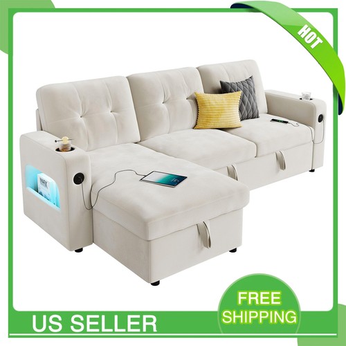 Shaped sofa with - l-shaped, storage