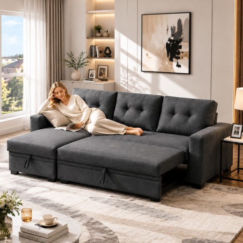 Dark gray linen - dark, l