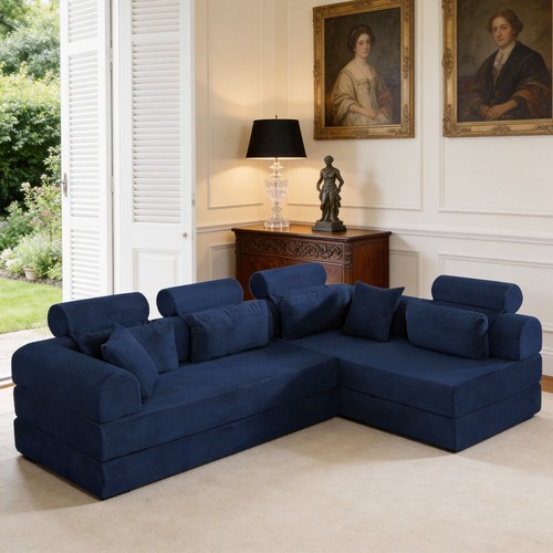 Blue shape corduroy - blue,