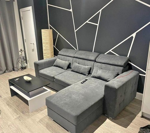 Shaped corner sofa bed - l,