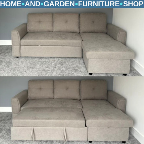 Grey corner sofa bed seater - grey,