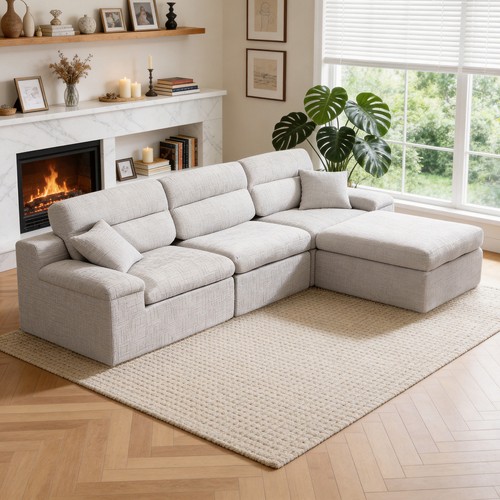 Shaped corner chaise - corner, sofa