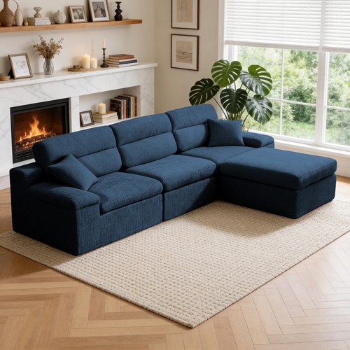 Shaped corner chaise sofa - corner,