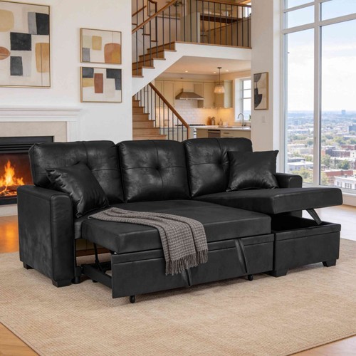 Shaped sleeper sofa - l, bed