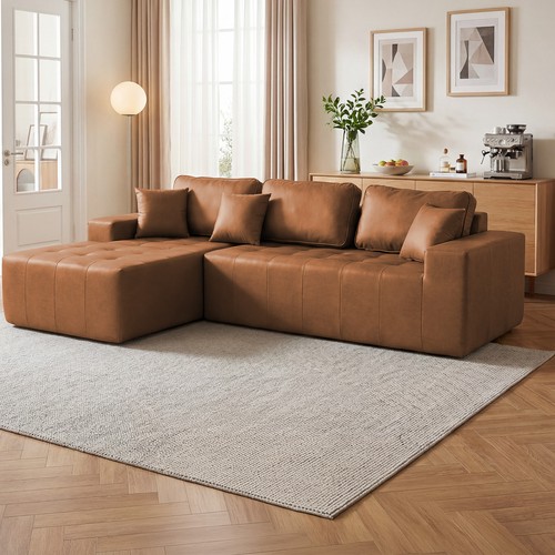 Faux leather shaped corner - l-shaped,