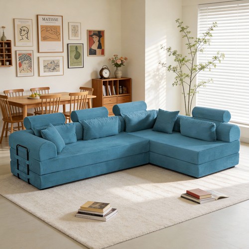Shaped sectional sofa bed - sofa,